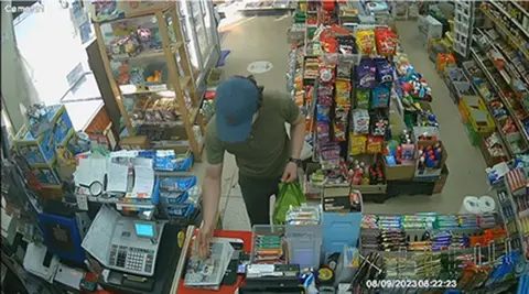 Metropolitan Police Daniel Khalife at a newsagents in Grove Park Road, Chiswick
