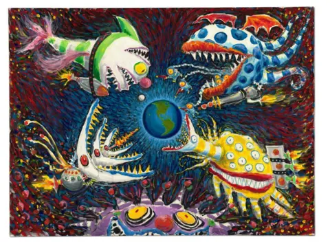 Tim Burton Surrounded, 1996. By Tim Burton