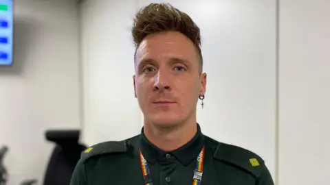 James Shelley told his story at NWAS' office in Manchester