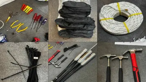 Cable ties, eye masks, ropes, baseball bats and hammers were prepared to arrest members of the National Electoral Commission.