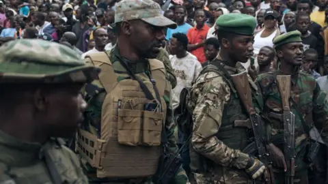 AFP M23 soldiers in the captured city of Goma, in eastern DR Congo.