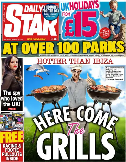 The Daily Star headline reads: Here come the grills