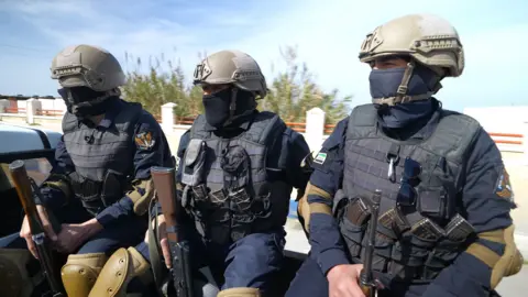 Members of the General Security Forces on patrol in Latakia province, Syria