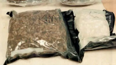Nottinghamshire Police Cannabis in a police evidence bag