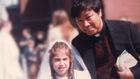 MacPherson family Alexa MacPherson (left) was sexually abused from the age of three by Priest Peter Kanchong (right)