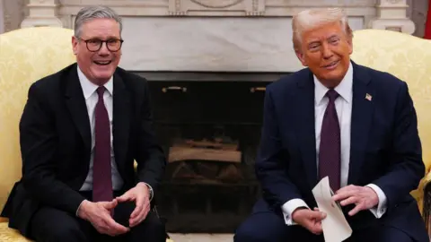Getty Images/Pool/AFP US President Donald Trump holds a bilateral meeting with British Prime Minister Keir Starmer in the Oval Office of the White House in Washington, DC, on February 27, 2025