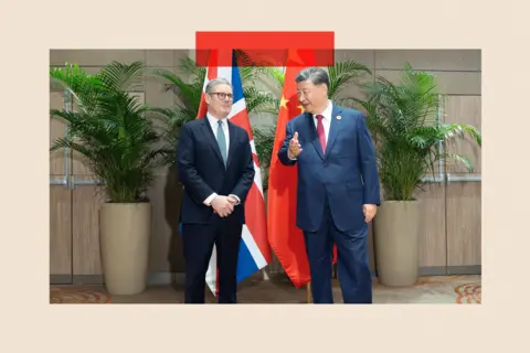 PA Prime Minister Sir Keir Starmer during a bilateral meeting with President Xi Jinping 
