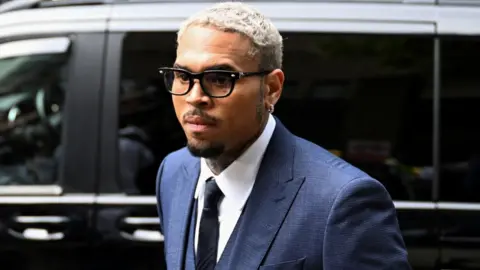 Reuters Chris Brown arrives at Southwark Crown Court on Friday morning