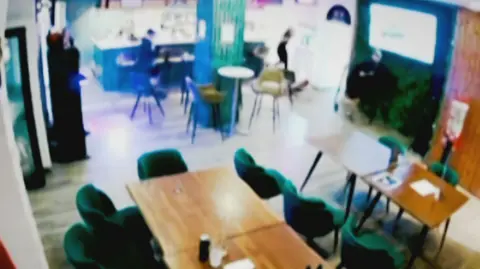 BBC CCTV footage of the interior of Monaghan's pub