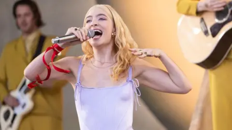 Getty Images Lorde plays the Glastonbury festival in June 2022