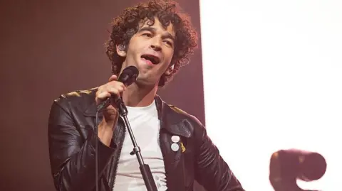 Getty Images Matty Healy of The 1975 onstage at Glastonbury