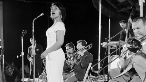 Getty Images Cleo Laine performing on stage