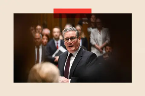 House of Common/ Reuters Keir Starmer speaks during the Prime Minister's Questions at the House of Commons in London