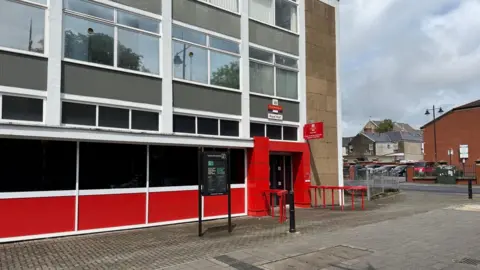 The outside of the Royal Mail depot in Barry. 