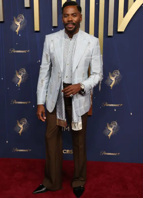 Getty Images Colman Domingo arrives for the 77th Primetime Emmy Awards at the Peacock Theatre at LA Live in Los Angeles on September 14, 2025.