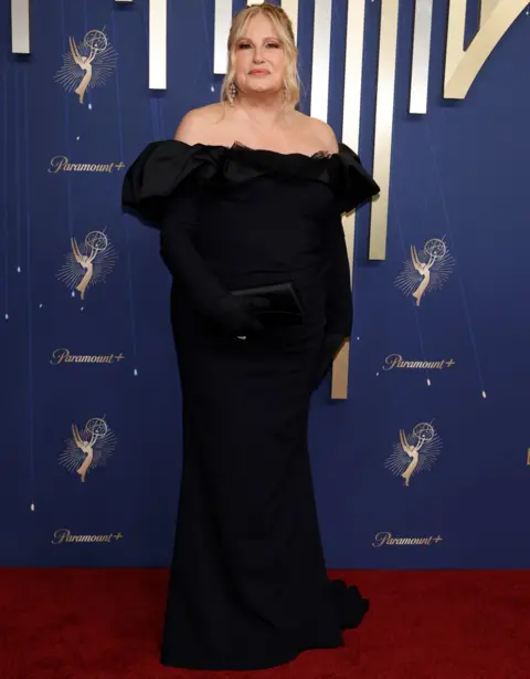Getty Images Jennifer Coolidge attends the 77th Primetime Emmy Awards at Peacock Theater on September 14, 2025 in Los Angeles, California.