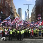 Thousands gather for Tommy Robinson rally