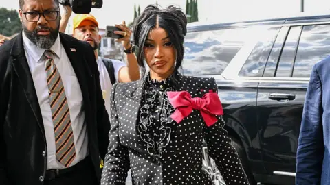 Getty Images Cardi B seen entering court