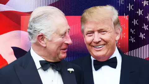 BBC Image of King Charles and US President Donald Trump